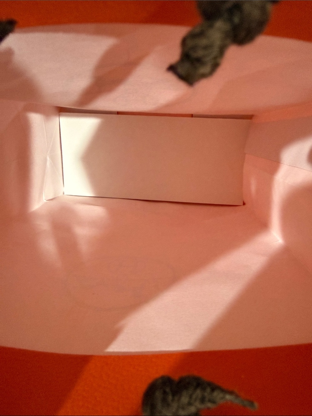 Authentic Hermes Orange Shopping Bag with brown Handles Hermes gift bags - Picture 8 of 10